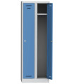Šatní skříň kovová dvouoddílová BAS 32B 1800 x 600 x 500, modrá - šedá
