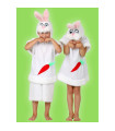 Karnevalový kostým králík dívka - šaty s kapucí