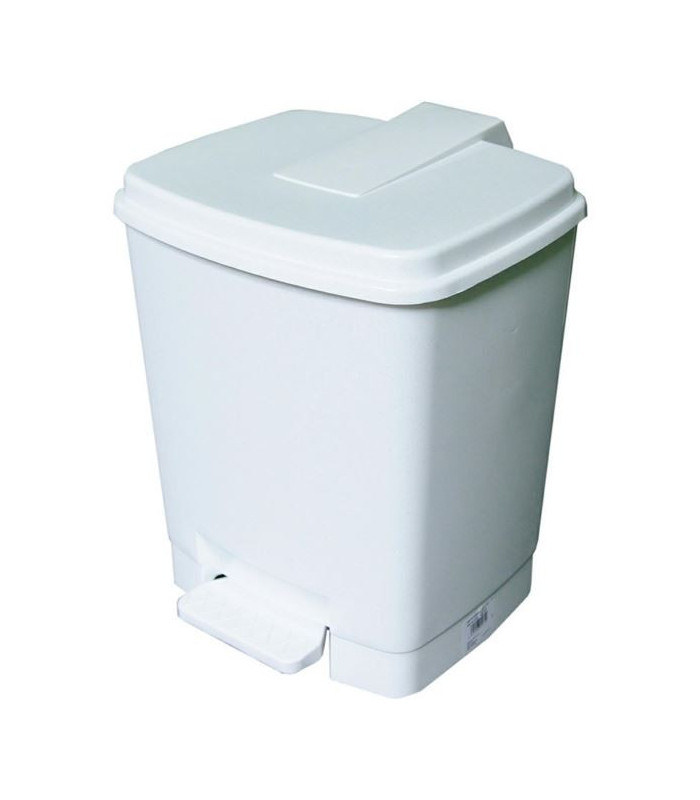 Odpadkový koš - nášlapný, bílý, 15 l