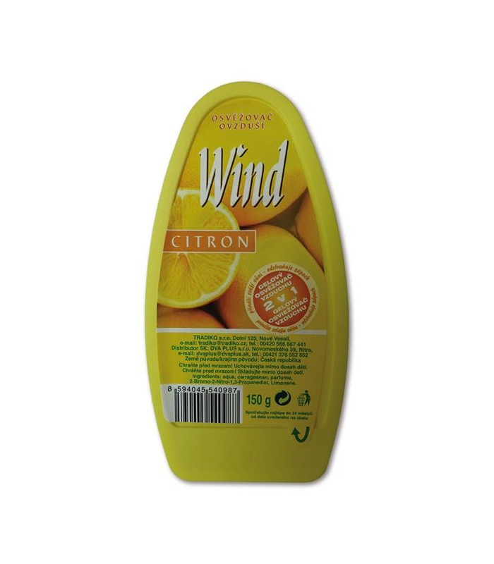 Gelový osvěžovač vzduchu Wind citron, 150 g