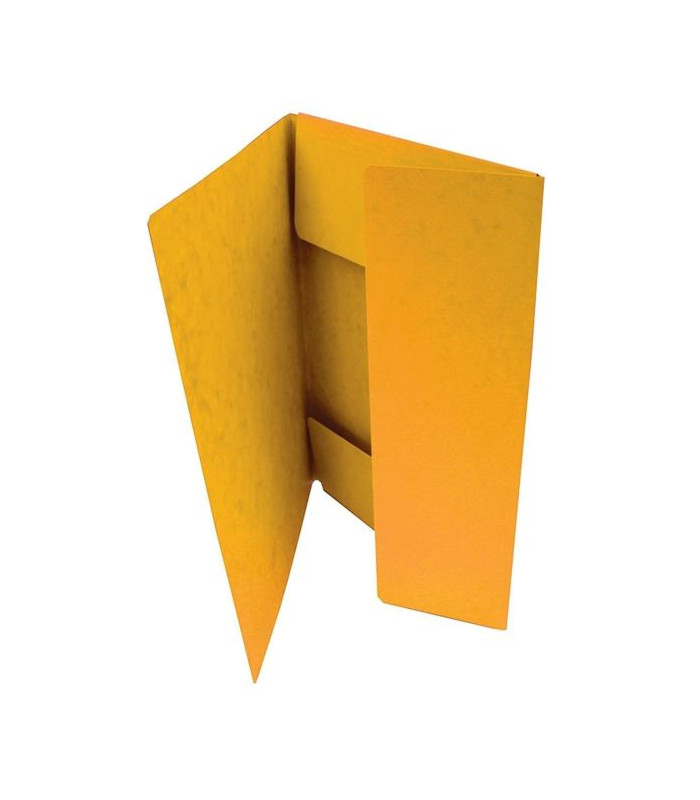 Prešpánové desky  se třemi chlopněmi žluté, 20 ks