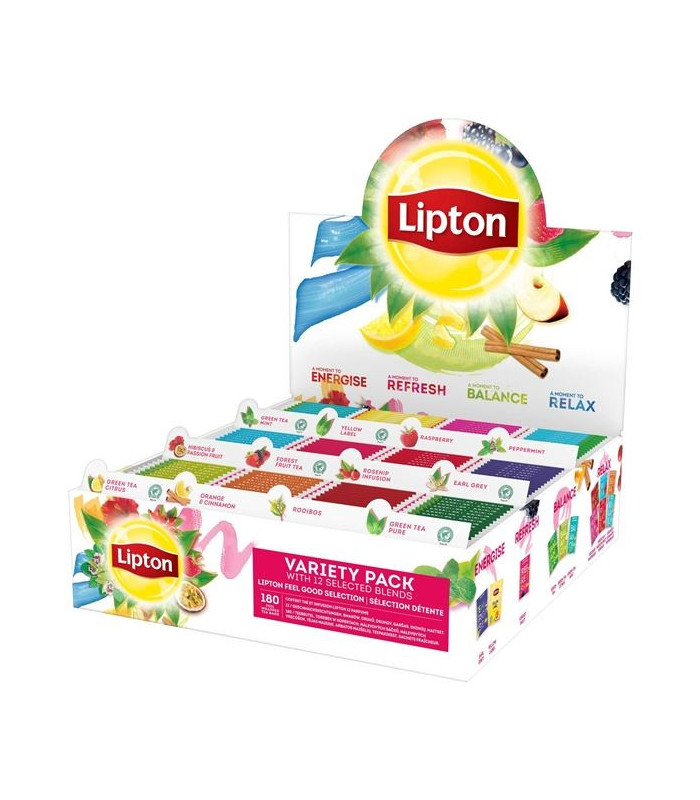 Sada čajů Lipton - 12 druhů, 180 ks