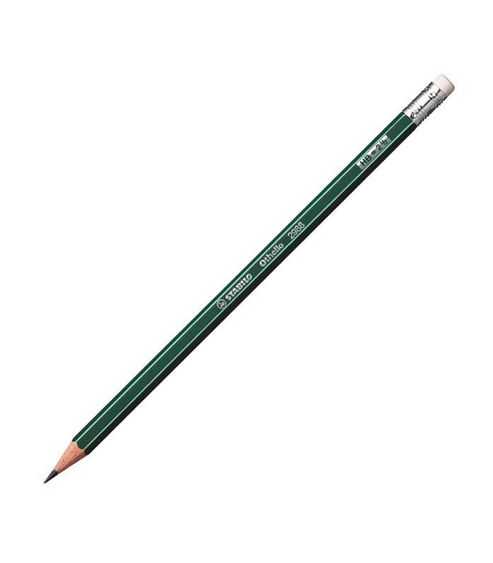 Grafitová tužka STABILO Othello - s pryží, HB, 12 ks
