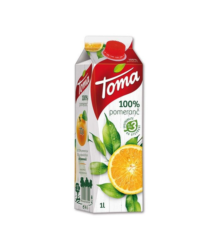 Džus Toma  pomeranč 100% 1 l