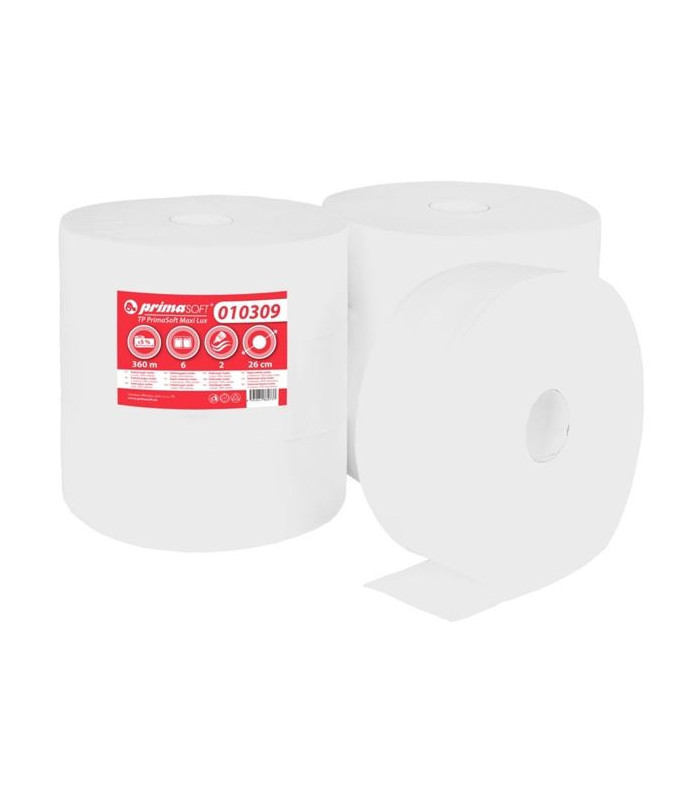 Toaletní papír Prima Soft Jumbo, 2vrstvý, 6 rolí