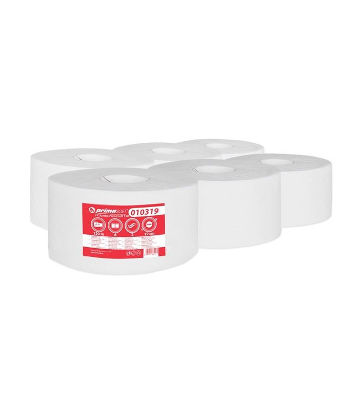 Toaletní papír jumbo PrimaSoft - 2vrstvý, celulóza