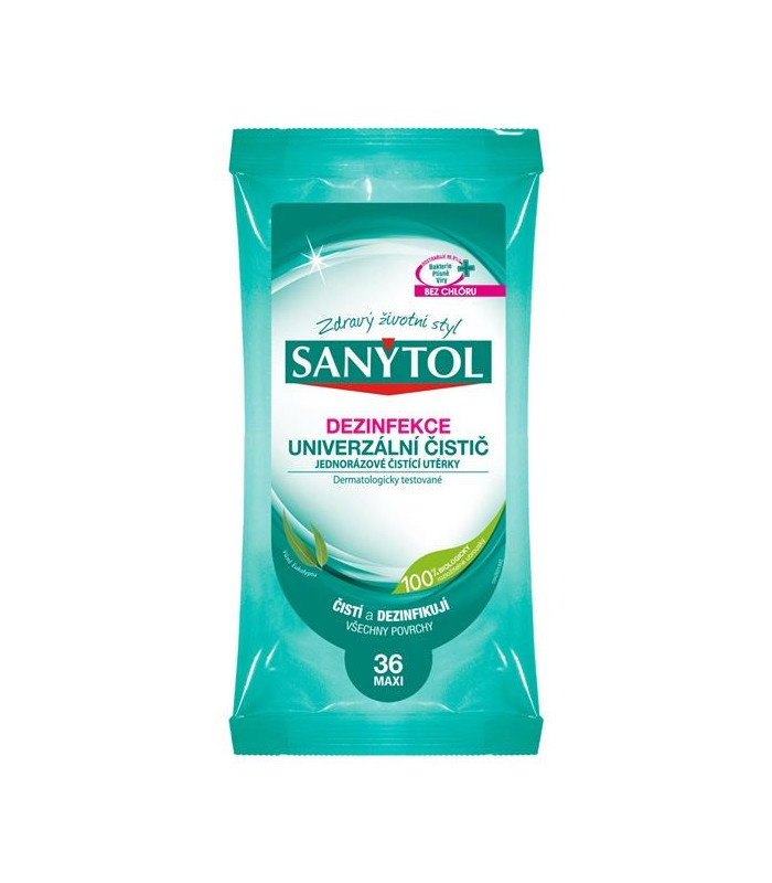 Univerzální dezinfekční utěrky Sanytol - 36 ks