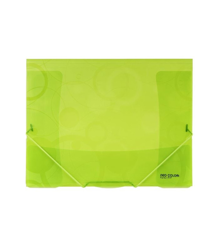 Desky s chlopněmi a gumičkou Neo Colori - A4, plastové, zelené, 1 ks