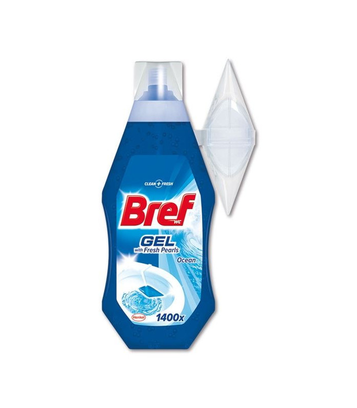 WC gel a dávkovač Bref, moře, 360 ml
