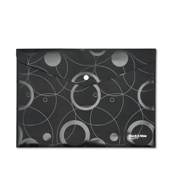Spisové desky s drukem Black&White A4, černé