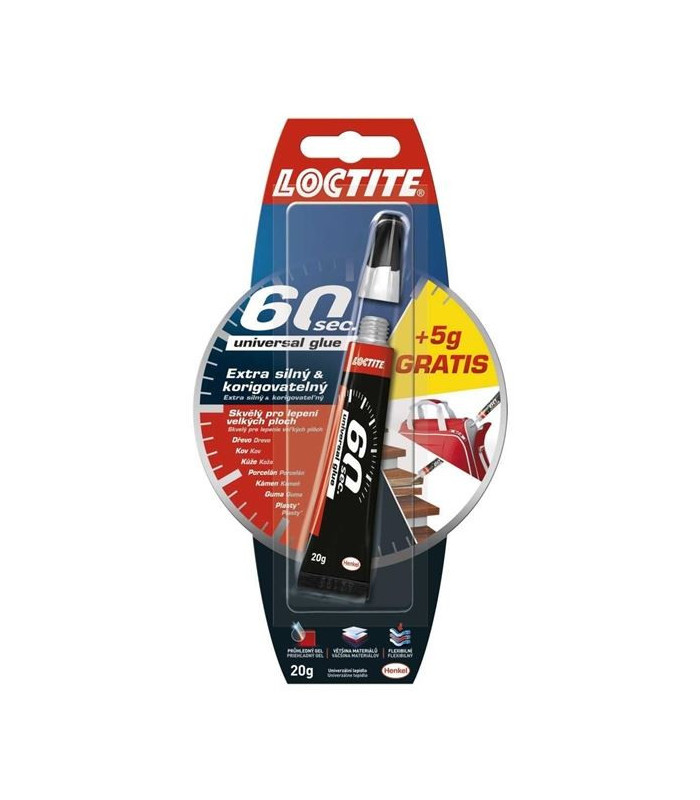 Univerzální vteřinové lepidlo Loctite 60 sec., 20 g
