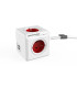 Prodlužovací přívod PowerCube Extended 4 zásuvky a 2x USB - červená