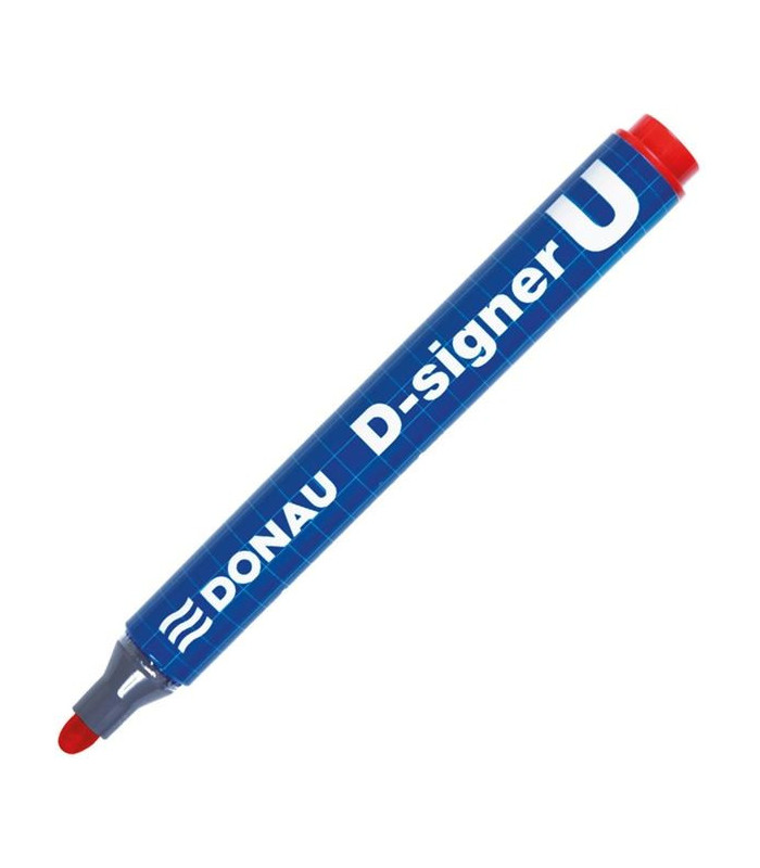 Permanentní popisovač Donau D-Signer - kulatý hrot, červený