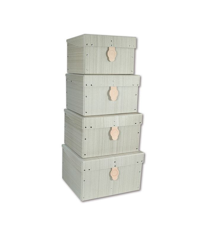 Set 4 krabic víko nýt, kožená pečeť