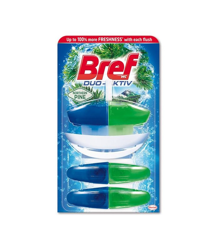 Závěsný WC gel Bref Duo, náplň Borovice