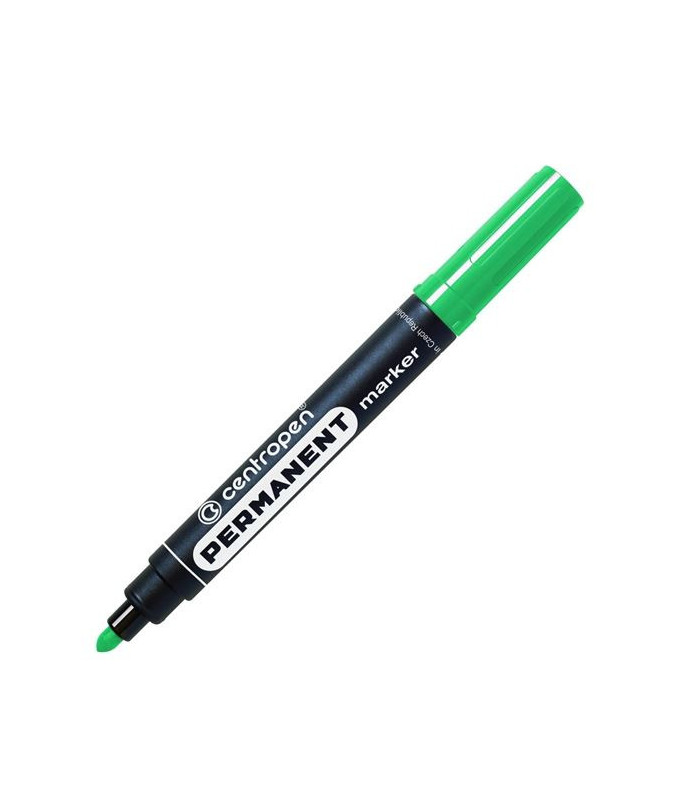 Permanentní popisovač Centropen 8566, zelený, 10ks