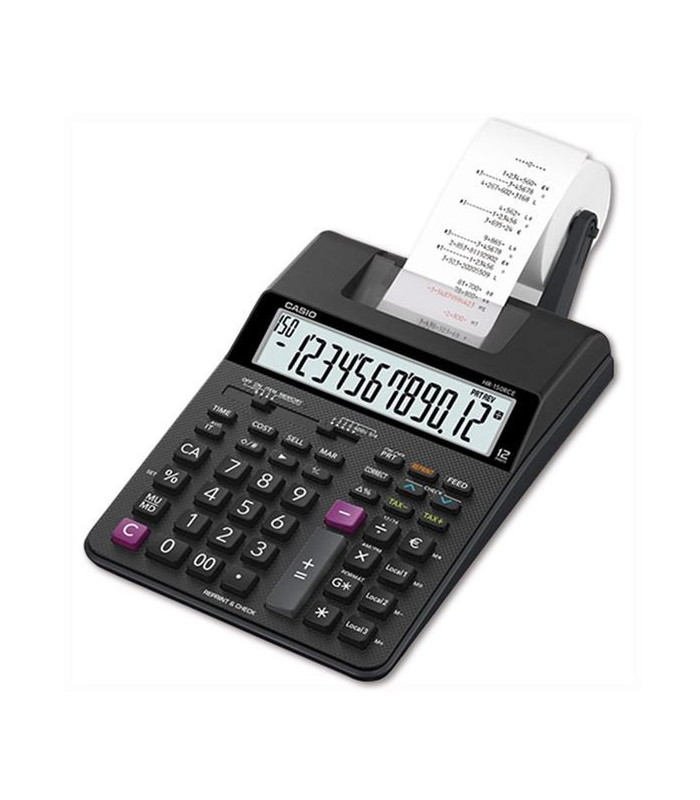 Kalkulačka s tiskem Casio HR-150RCE - 12místný displej, černá
