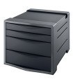 Zásuvkový box Esselte Europost VIVIDA - 4 zásuvky, černý/šedý