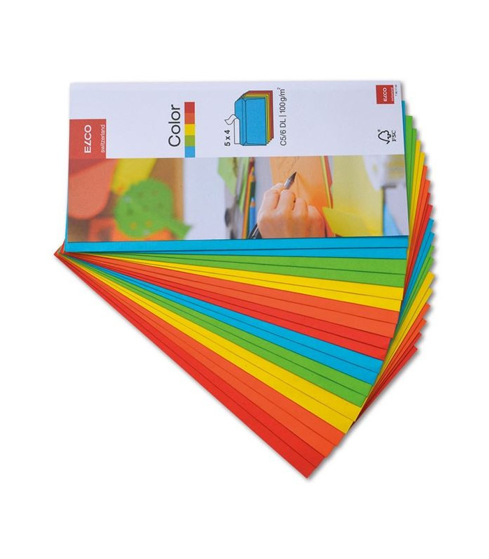 Obálky C6/5 - samolepicí barevné, 20 ks