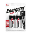Alkalické baterie Energizer Max 1,5 V, typ C, 2 ks