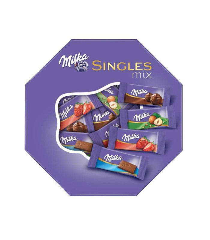 Čokoládky Milka - singles mix, 138g, balení 30 ks