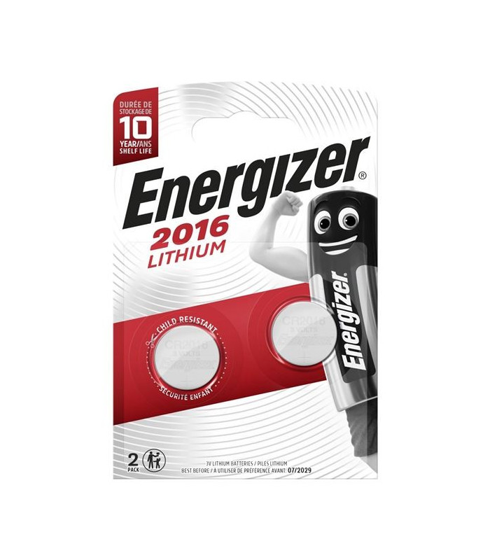 Knoflíková lithiová baterie Energizer CR2016, 3V