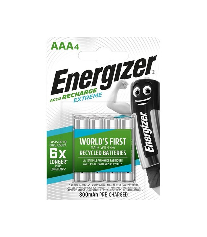 Přednabité baterie Energizer Extreme 1,2 V typ AAA, 4 ks