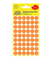 Kulaté etikety Avery, neon oranžové, d=12 mm,270ks