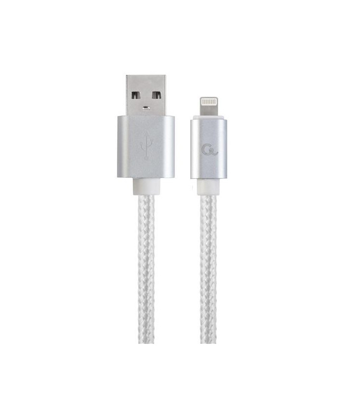 Datový kabel Gembird USB 2.0 oplet.,1,8m, stříbrný