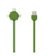 Kabel USB Powercube 2.0 - USB A M- USB C, zelený