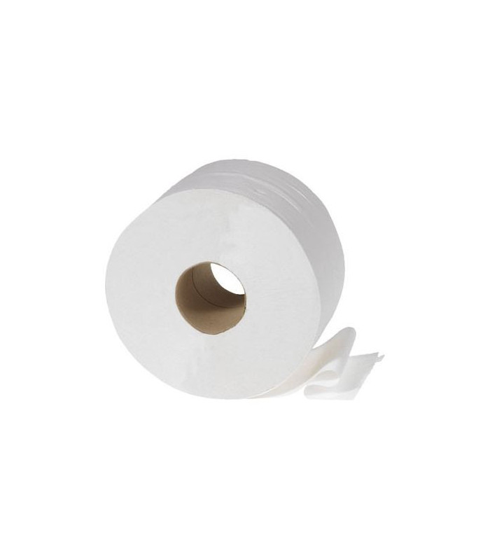 Toaletní papír jumbo - 2vrstvý, bílý recykl, 24 cm, 6 rolí