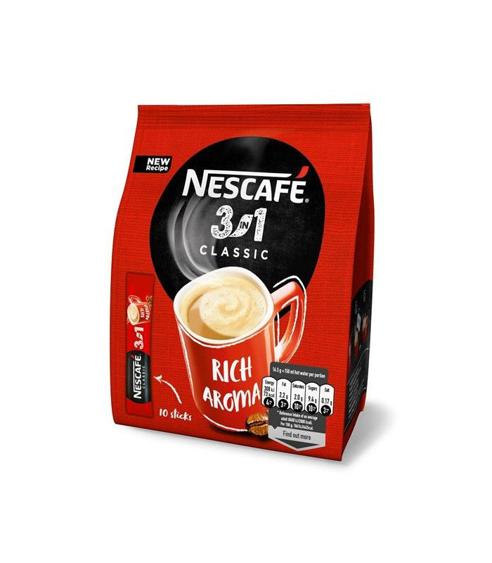 Instantní káva Nescafé Classic 3v1, 10x 16,5 g