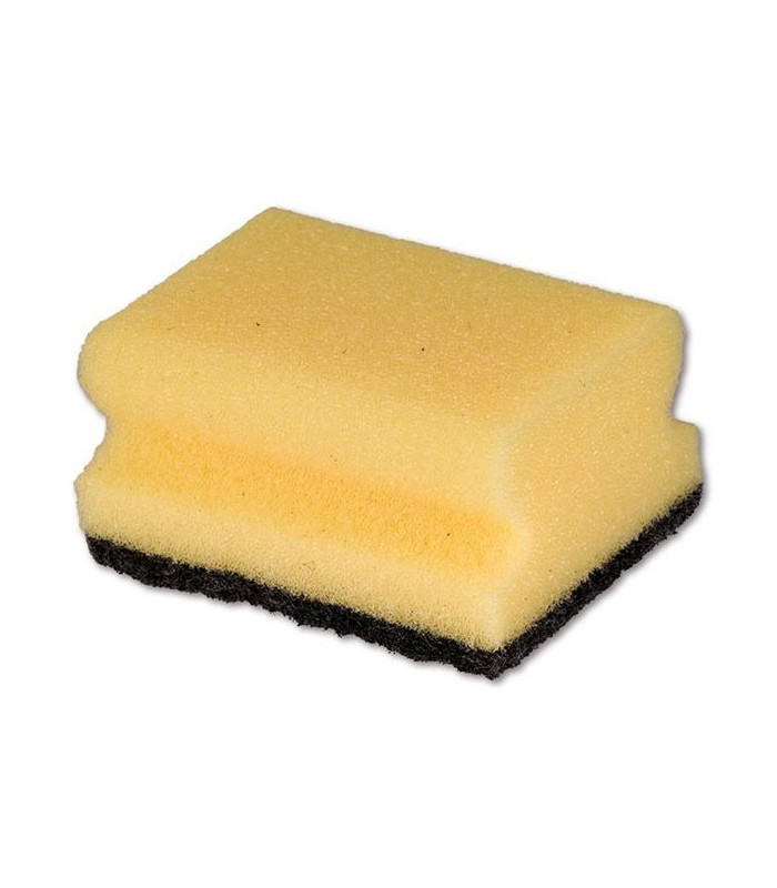 Tvarovaná houbička na nádobí, žlutá, 3 ks