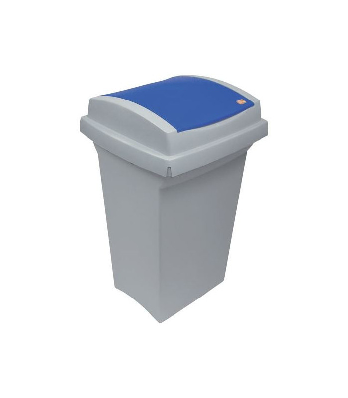 Odpadkový koš na tříděný odpad, modré víko, 50 l
