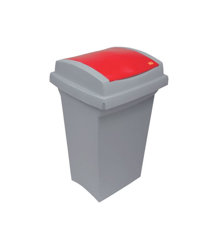 Odpadkový koš na tříděný odpad - červený, 50 l