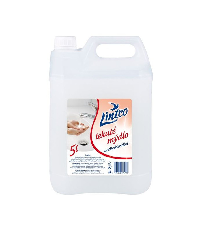 Tekuté mýdlo Linteo - s antibakteriální přísadou, 5 l
