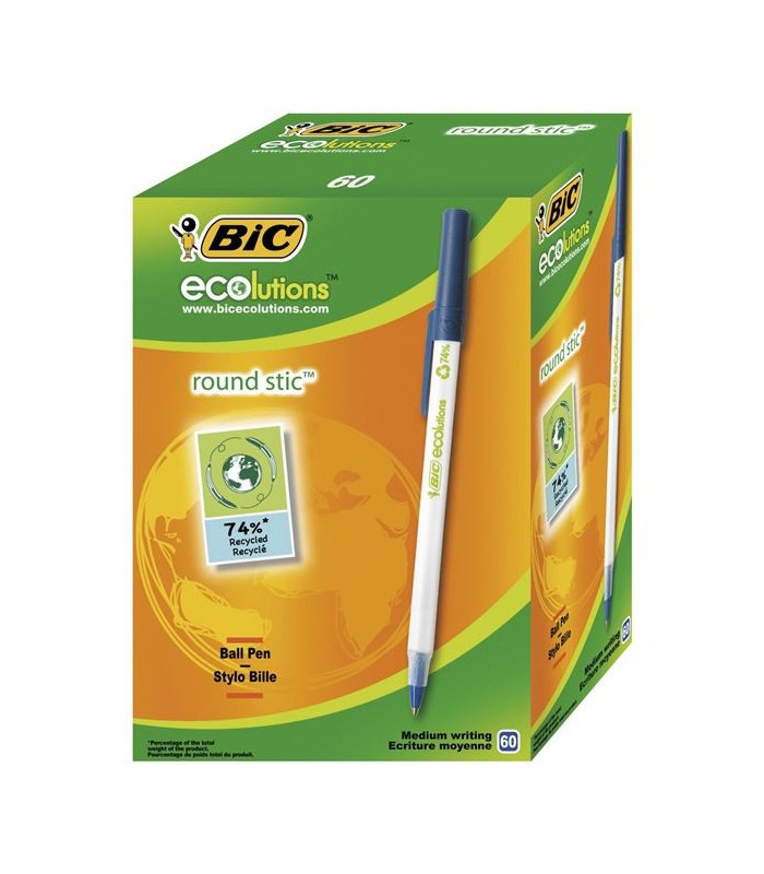 Pero kuličkové BIC Ecolutions Round Stick, modrá