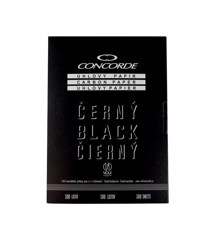 Uhlový papír černý Concorde, 100 listů