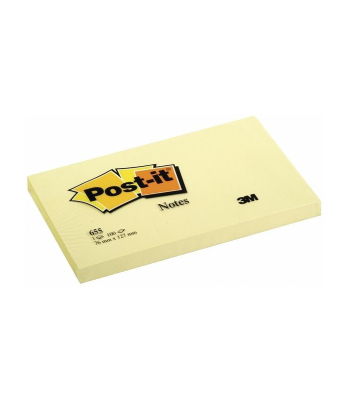 Bloček Post-it, 76 x 127 mm, žlutý
