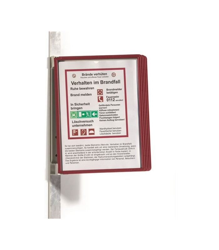 Magnetický držák VARIO WALL 5 vč. 5 kapes, červený