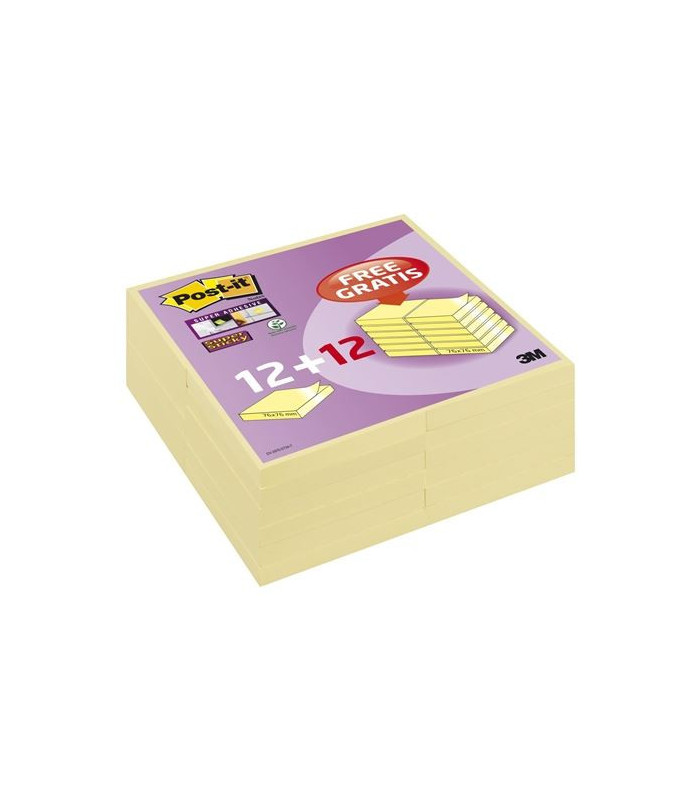 Bločky Post-it Super Sticky 76,0 x 76,0 mm, 24 ks