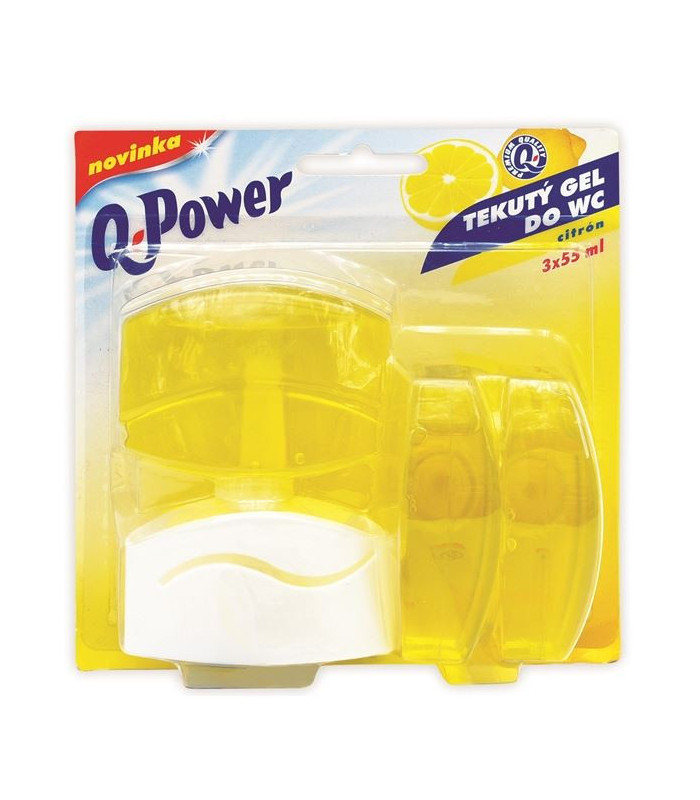 Závěsný WC gel Q-Power, citron, 55 ml