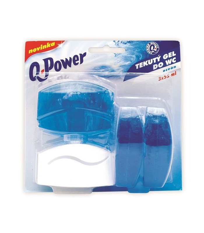 Závěsný WC gel Q-Power, oceán, 55 ml
