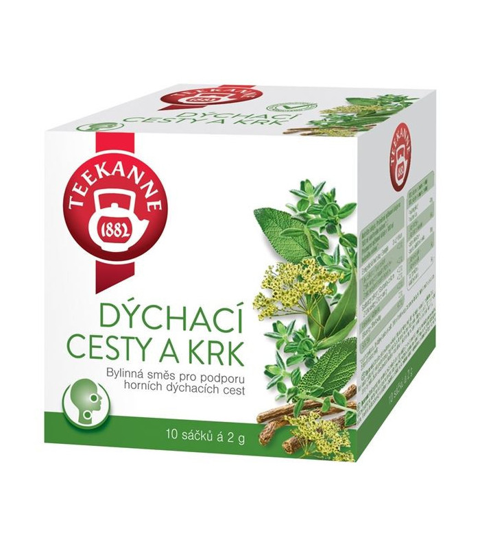 Bylinný čaj Teekanne dýchací cesty a krk, 10x 2 g