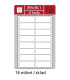Tabelační dvouřadé etikety, 89 x 36,1 mm, 8000 ks