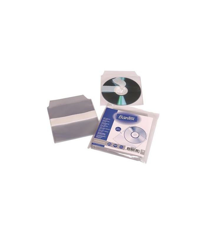Samolepicí kapsy Bantex na CD / DVD, 25 ks