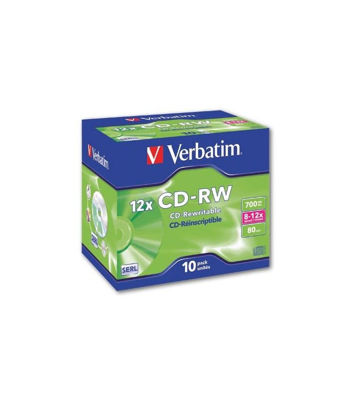 CD-RW Verbatim 4x -12x, standard box 10 ks