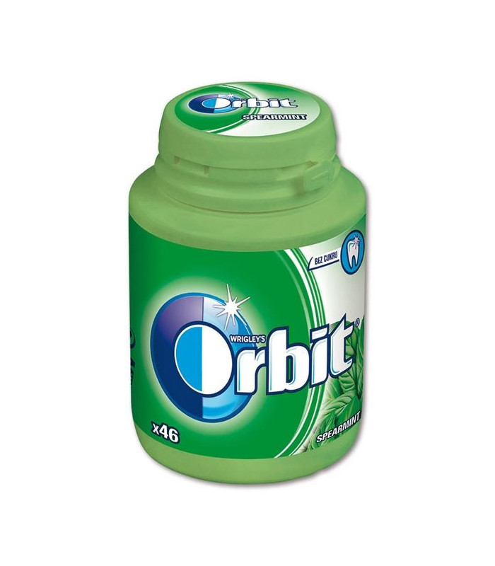 Žvýkačky Orbit Spearmint, dóza, 46 dražé