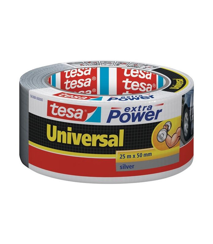 Pevná lepicí páska Tesa Extra Power, stříbrná