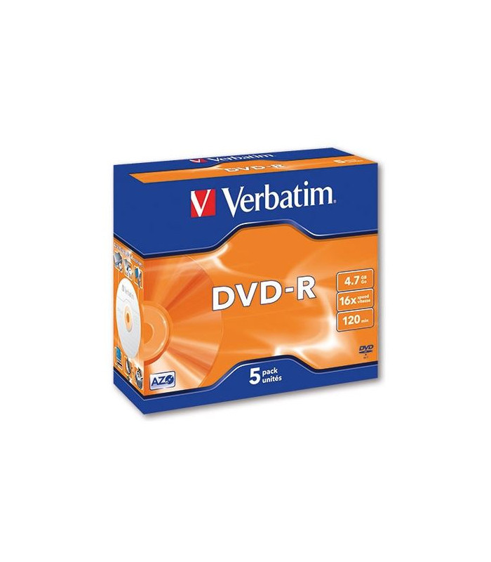 DVD-R Verbatim, standard box 5 ks